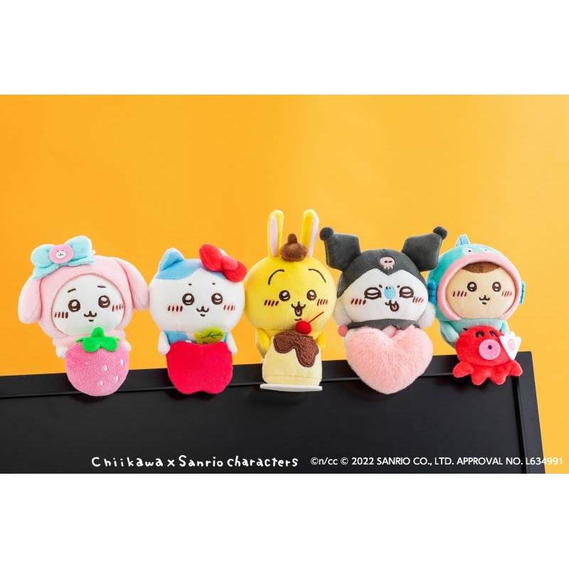 ちいかわ×サンリオキャラクターズ デスクトップから見守るひっかけぬいぐるみ（くりまんじゅう・ハンギョドン）