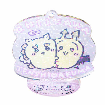Chiikawa Angel & Demon Acrylic Key ring that Turns into an Acrylic Stand (Shisa & Usagi)