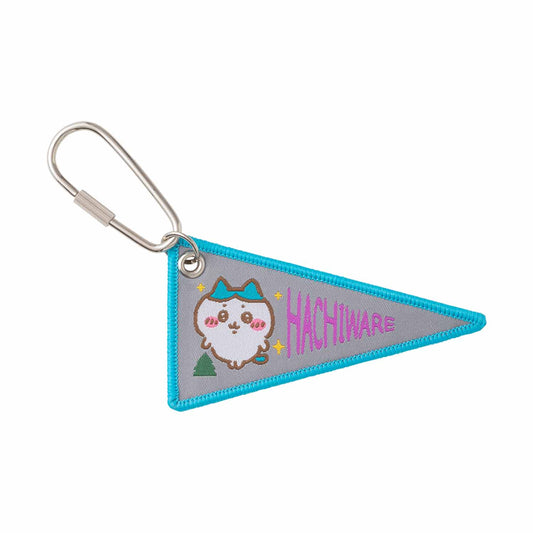 Chiikawa Go Camping! Woven Flag Key ring (Hachiware)