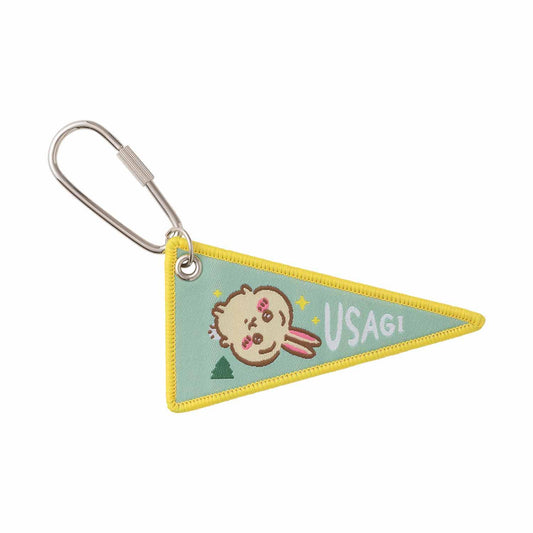 Chiikawa Go Camping! Woven Flag Key ring (Usagi)