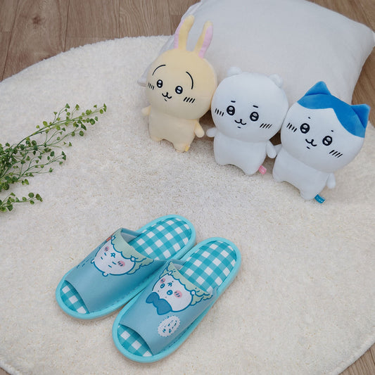 ちいかわ チェックオープンスリッパ GR