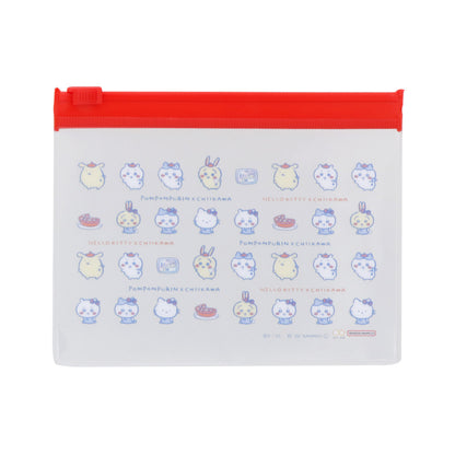 Chiikawa x Sanrio Characters Case-Attached Flake Stickers (Red)
