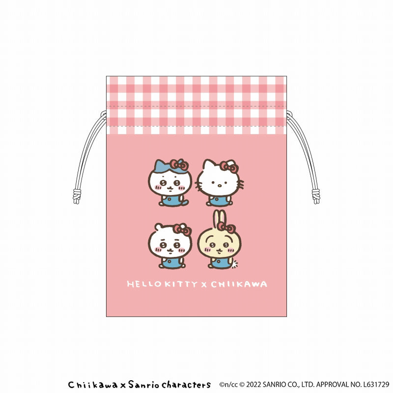 吉伊卡哇×三麗鷗角色 豆子布袋（HELLO KITTY×CHIIKAWA）