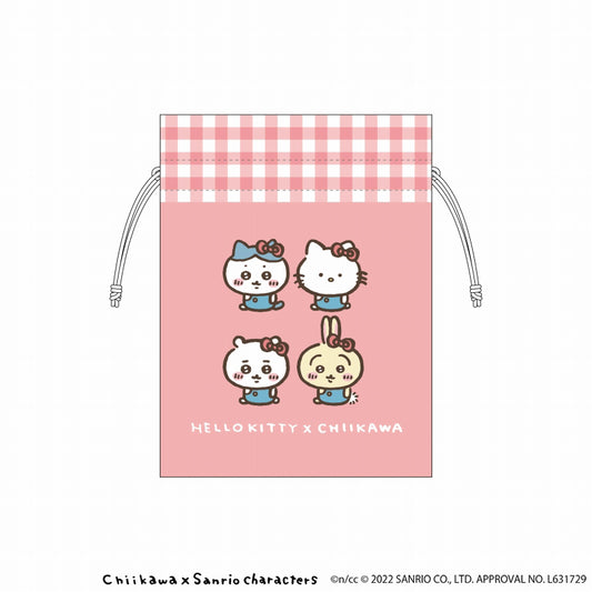 吉伊卡哇×三麗鷗角色 豆子布袋（HELLO KITTY×CHIIKAWA）