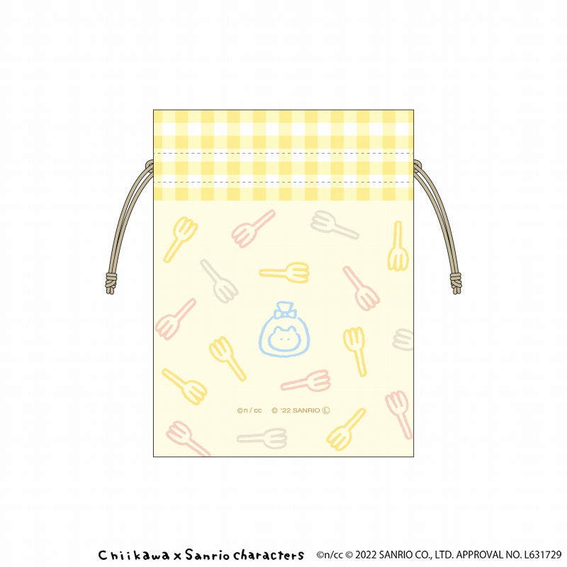 ちいかわ×サンリオキャラクターズ 豆巾着（POMPOMPURIN×CHIIKAWA）