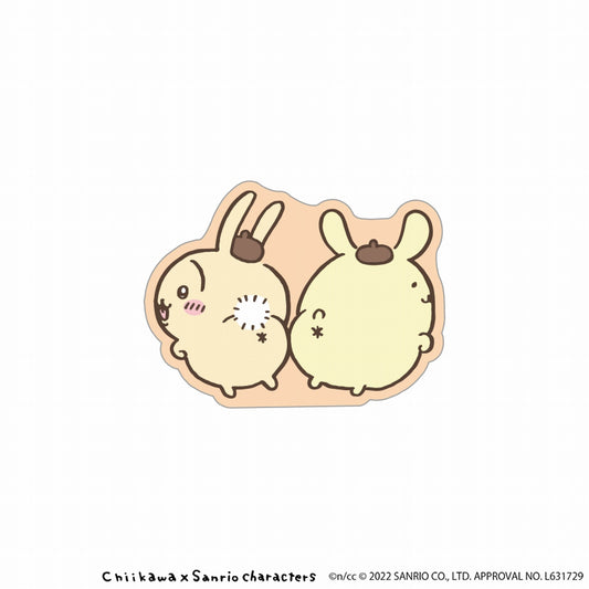 ちいかわ×サンリオキャラクターズ アクリルクリップ（ポムポムプリンうさぎ）
