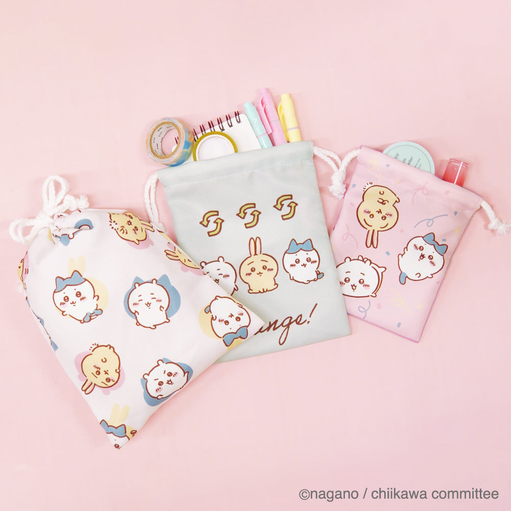 Chiikawa 3P Drawstring Bag (Switched Around)