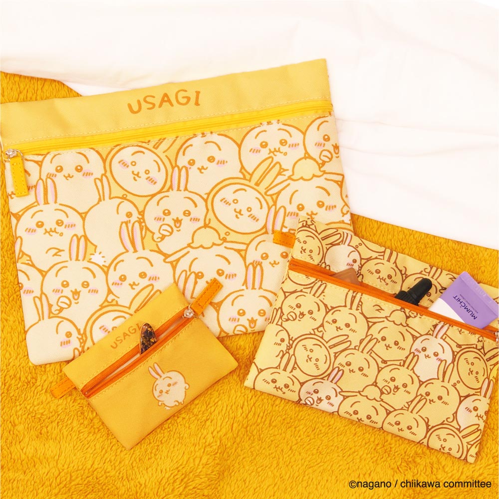 Chiikawa 3-Zipper Pouch (Full of Usagi)