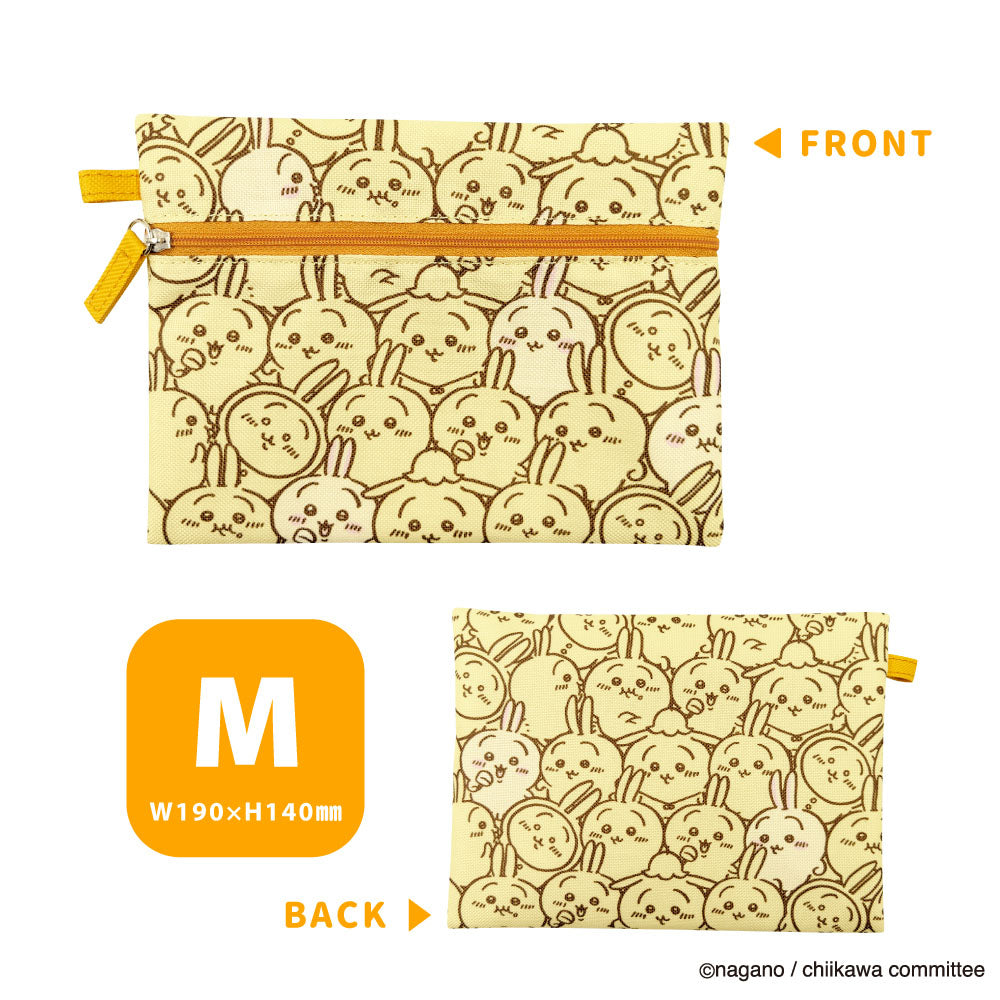 Chiikawa 3-Zipper Pouch (Full of Usagi)