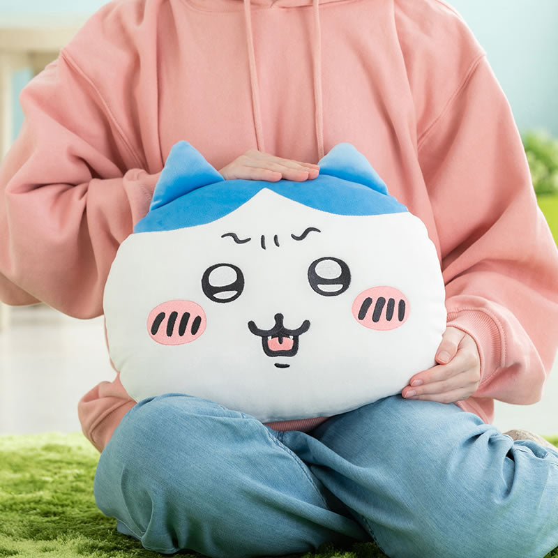 Chiikawa Bewildered Face Cushion (Hachiware)