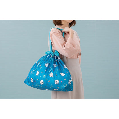 ちいかわ バッグカバーにもなる大きな巾着エコバッグ（チラシ柄）