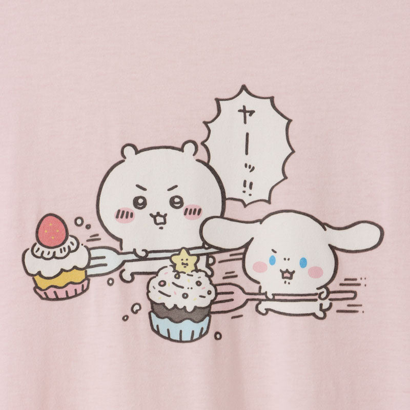 吉伊卡哇×三麗鷗角色 寬鬆洋裝 吉伊卡哇×CINNAMOROLL 粉紅色 FREE