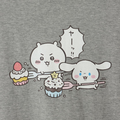 Chiikawa × Sanrio Characters Dolman One-Piece Chiikawa × Cinnamoroll Heather Gray FREE