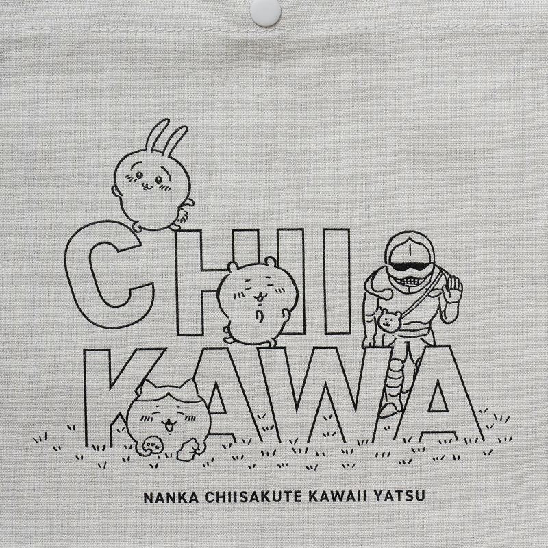 ちいかわ キャンバス サコッシュ 集合（ライトグレー）