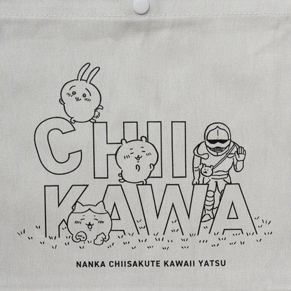 ちいかわ キャンバス サコッシュ 集合（ライトグレー）