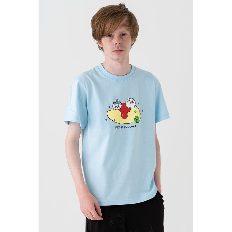 Chiikawa Omurice T-Shirt (Light Blue)
