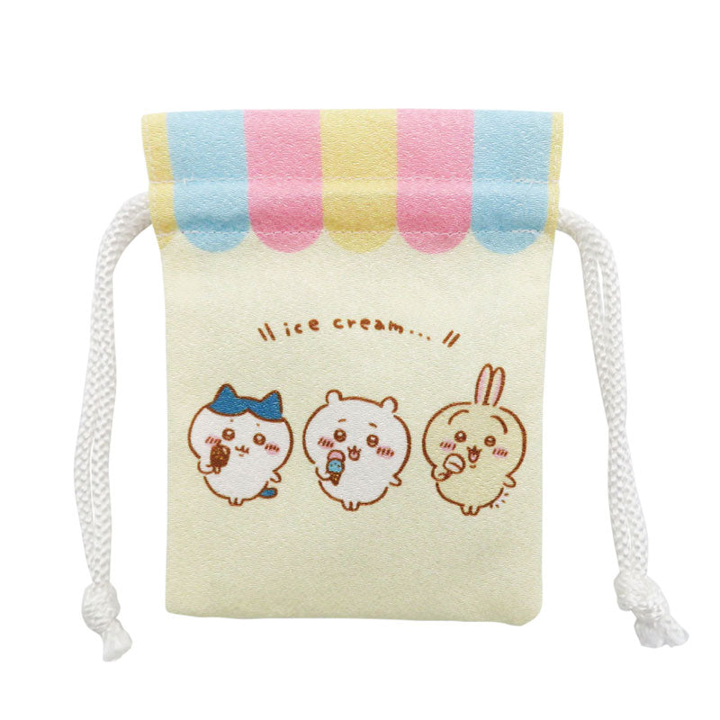 Chiikawa Bean Drawstring Pouch (Ice Cream)