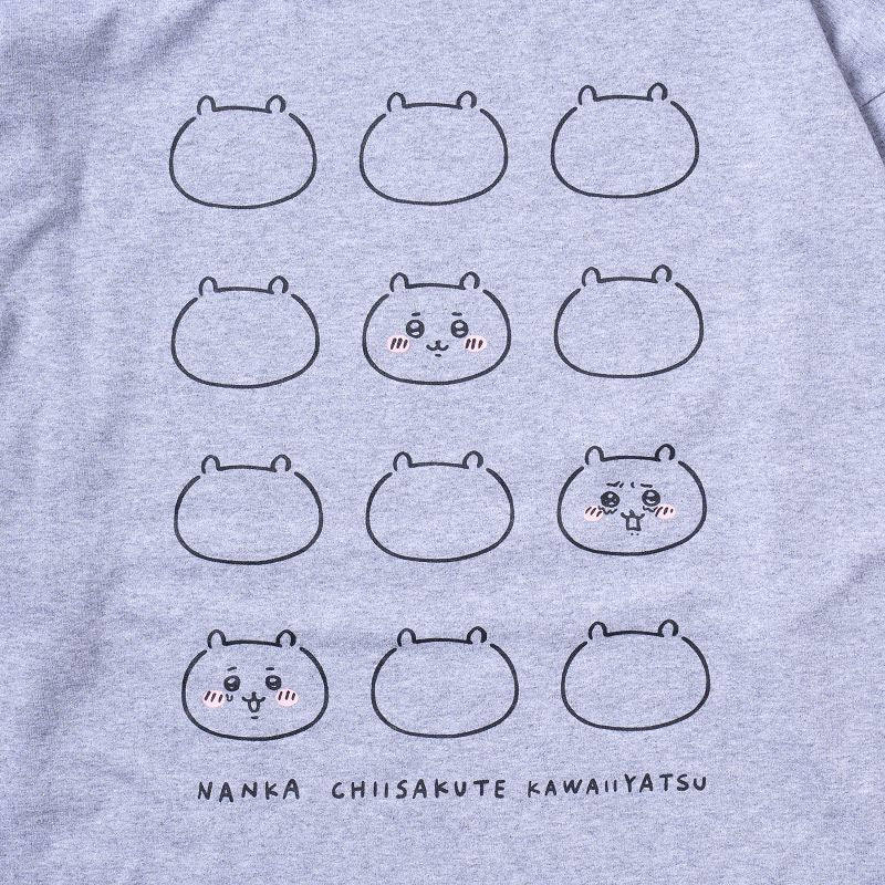 치이카와 FACE L/S T셔츠 멜란지 그레이