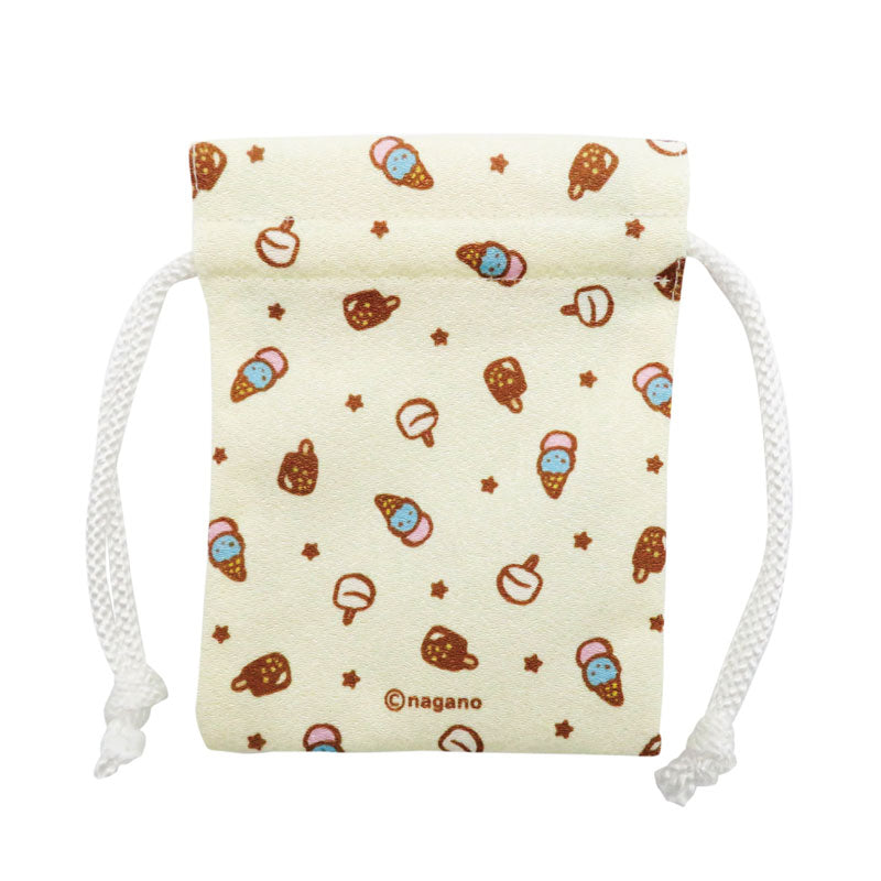 Chiikawa Bean Drawstring Pouch (Ice Cream)