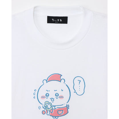 Chiikawa × Marions Crepe Big T-shirt Strawberry Popping White