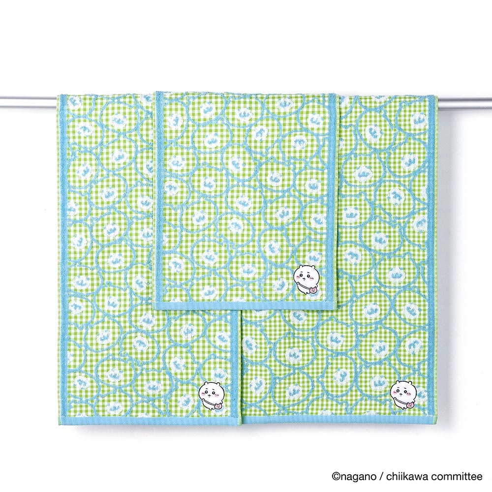 Chiikawa Face Towel (Pouch Green)