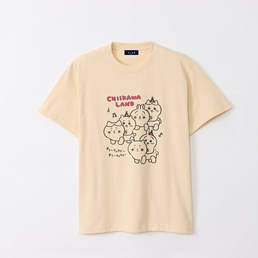Chiikawa Land T-shirt Chiikawa Car Ride Natural