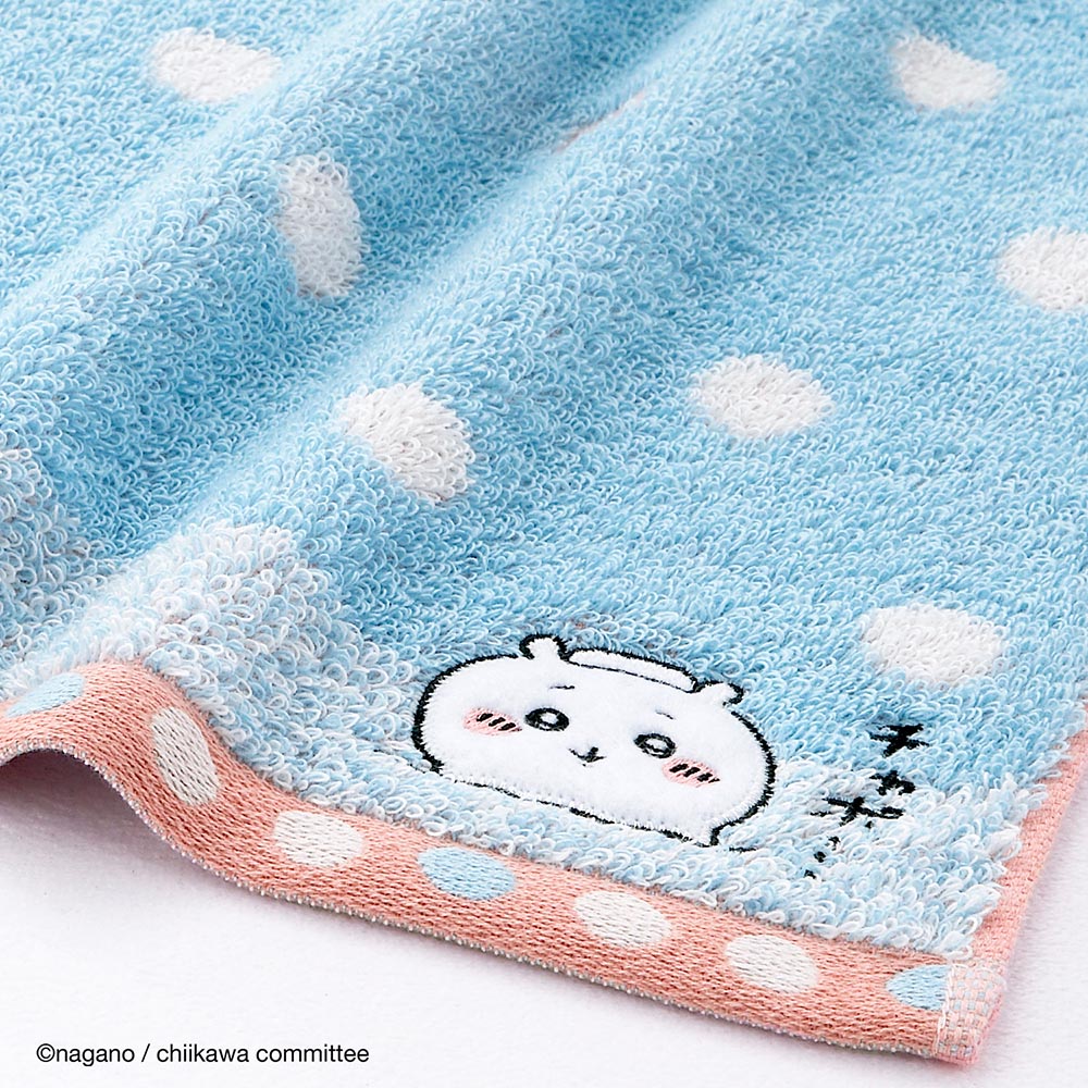 ちいかわ フェイスタオル（お風呂 ブルー）
