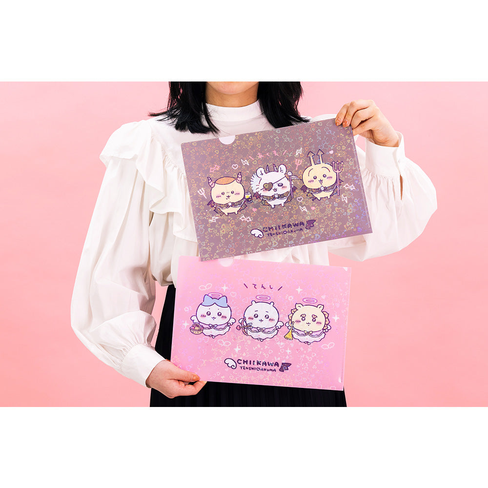 Chiikawa Angel & Demon Hologram A4 Clear File (Heart)