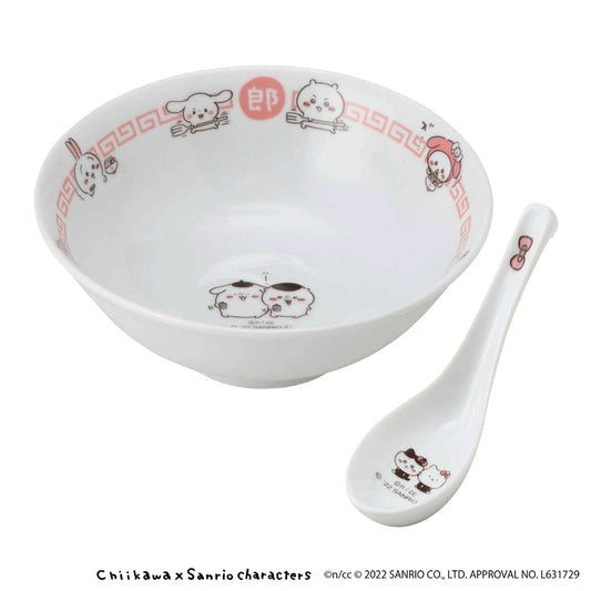 Chiikawa × Sanrio Characters Ramen Bowl & Spoon Set