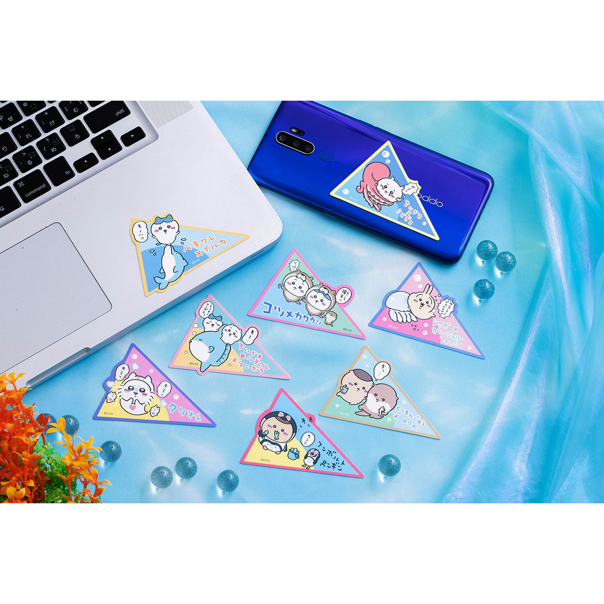 吉伊卡哇水族館 手機貼紙（吉伊卡哇×水母章魚）